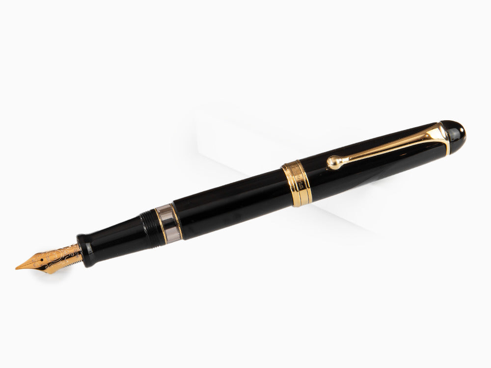 Aurora 88 Big Fountain Pen, Black Resin, Gold plated, 800 - Iguana Sell UK