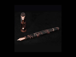 Aurora 88 Ebonite Cognac Fountain Pen, Brown, Limited Edition, 888-PEM