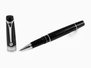 Aurora Optima Rollerball pen, Resin, Black, Chrome Trim 975CN