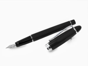 Aurora Ipsilon Fountain Pen, Satin resin, Black, Rhodium trim, B11-CN