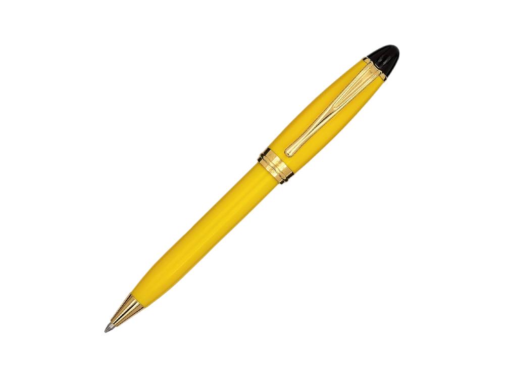 Aurora Ipsilon Ballpoint pen, Yellow Resin, Gold trim, B31Y