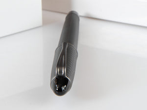 Aurora Ipsilon Full Metal Black Rollerball pen, Ruthenium, B76-RQ