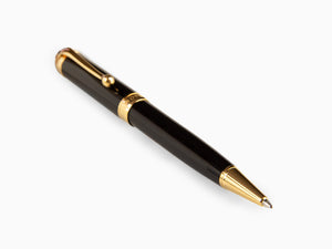 Aurora Talentum Ballpoint pen, Resin, Black, Gold plated, D32N