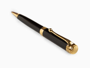 Aurora Talentum Ballpoint pen, Resin, Black, Gold plated, D32N