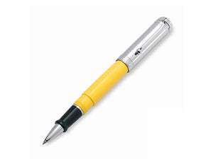 Aurora Talentum Big Rollerball pen, Resin, Yellow, Chrome Trim, D71CY