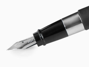 Aurora TU Fountain Pen - Matte Black Resin - Chromed - T10N