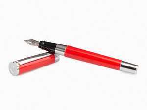 Aurora TU Fountain Pen - Red Resin - Chromed - T11R