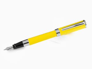 Aurora TU Fountain Pen - Yellow Resin - Chromed - T11Y