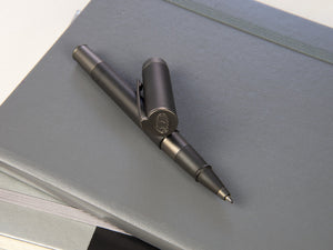 Aurora TU Full Black Rollerball pen, Resin, Ruthenium trim, Black, T70-RN