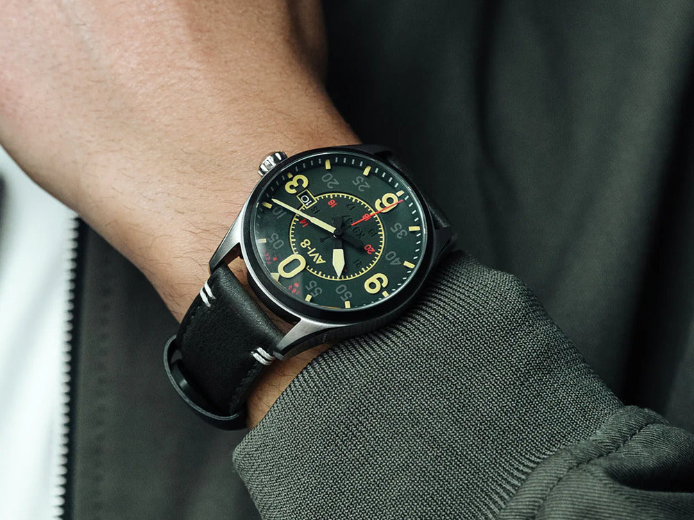 AVI 8 Spitfire Smith Reading Automatic Watch Green 42 mm AV