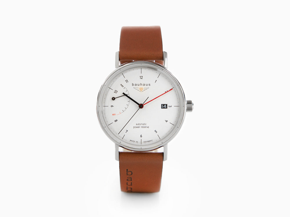 Bauhaus Automatic Watch, White, 41 mm, Day, 2160-1