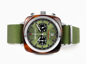 Briston Clubmaster Sport Quartz Watch, Green, 42 mm, 20142.SA.TS.26.NOL