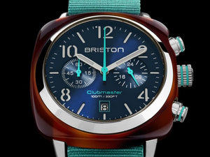 Briston Clubmaster Classic Summer Vibes Quartz Watch, Blue, 40 mm