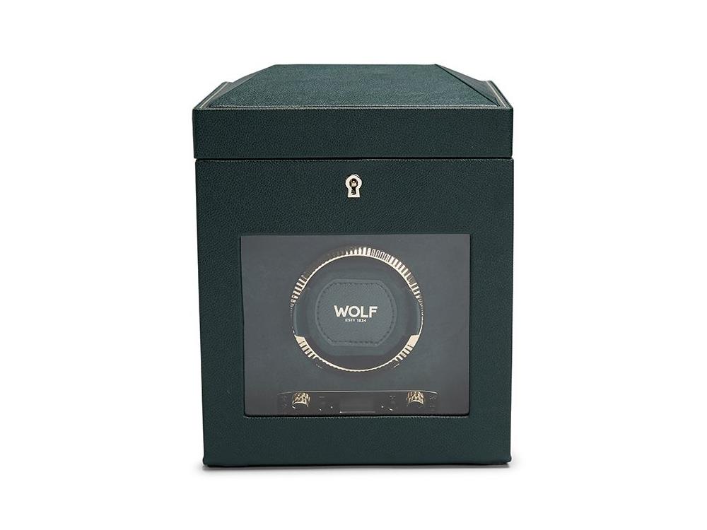 WOLF British Racing Watch winder, 1 Watch, Green, Vegan Leather, 792141