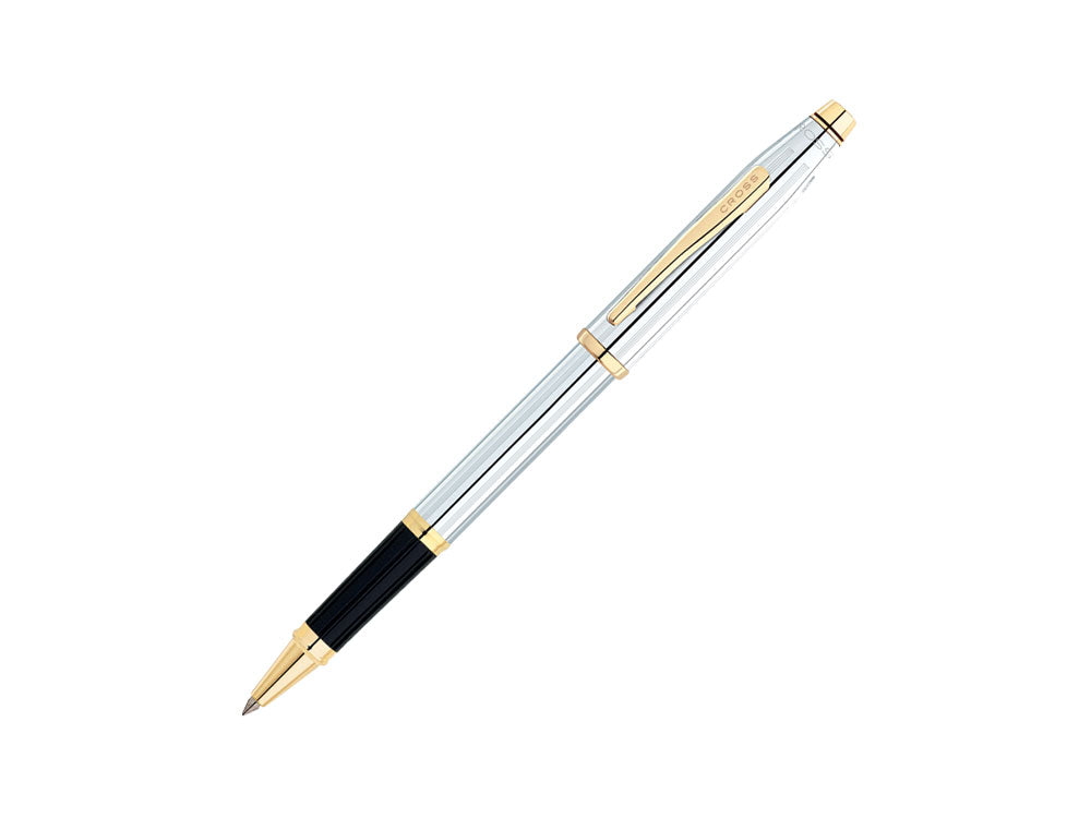 Cross Century II Medalist Rollerball pen, Chrome, Silver, 23K Gold plated