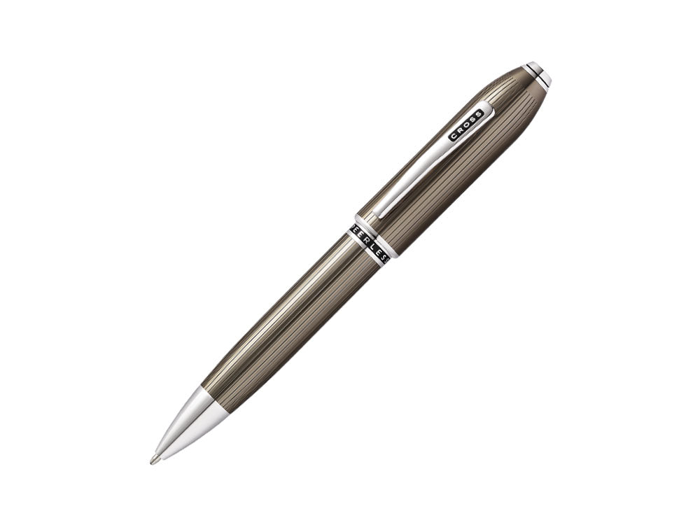 Cross Peerless 125 Ballpoint pen, Lacquer, Grey, Platinum trim, AT0702-13