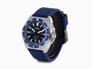 Delma Racing Oceanmaster Automatic Watch, Black, 44 mm, SIlicon, 41501.670.6.048