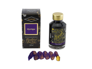 Diamine Shimmering Mystique Ink Bottle, 50ml., Crystal