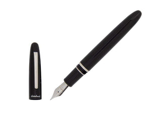 Esterbrook Estie Ebony Fountain Pen, Black Resin, Chrome Trim, E106