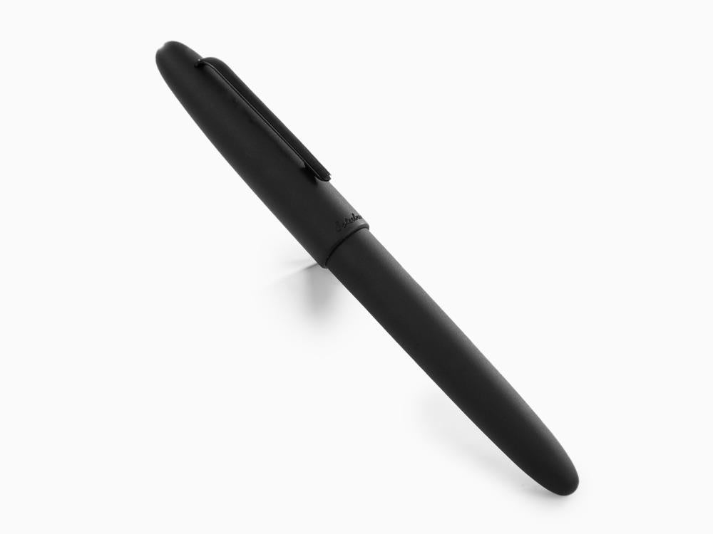 Matte Black Bullet Space Pen, Gold Finger Grip & Clip