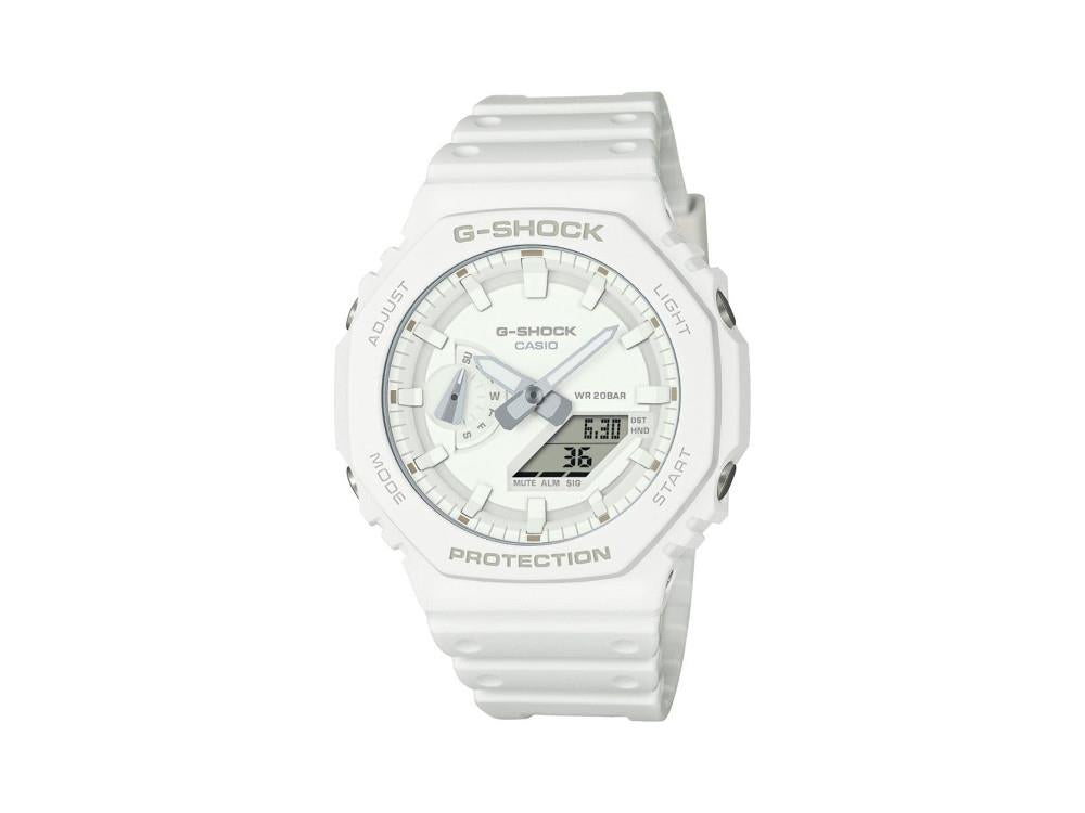 G-SHOCK Casio Classic Quartz Watch, White, 48.5 × 45.4mm, GA-2100-7A7ER