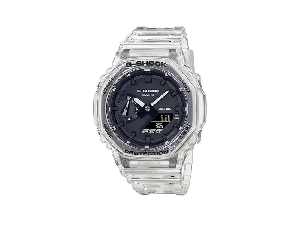 G-SHOCK Casio Classic Quartz Watch, Resin, Black, 48.5 × 45.4mm, GA-2100SKE-7AER