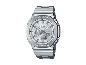 G-SHOCK Casio G-Steel Quartz Watch, Silver, 49.3mm × 44.4mm, GM-2110D-7AER