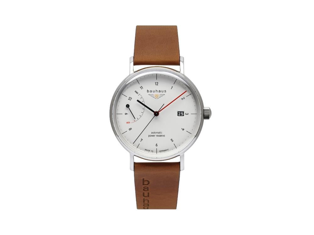 Bauhaus Automatic Watch, White, 41 mm, Day, 2160-1