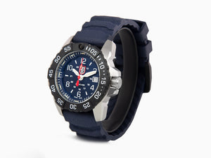 Luminox Navy Seal Steel 3250 Time Date Series Quartz Watch, Blue, XS.3253.CB