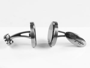 Montegrappa Classico Cufflinks, Stainless steel, IP Gun Metal, IDCCCLLB