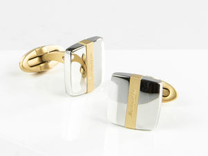 Montegrappa Quadro Cufflinks, Stainless steel, IP Yellow Gold, IDQUCLYS