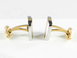 Montegrappa Quadro Cufflinks, Stainless steel, IP Yellow Gold, IDQUCLYS