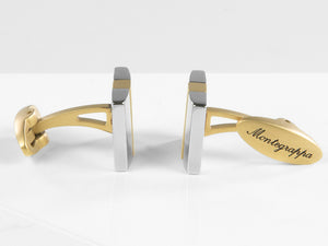 Montegrappa Rettangolo Cufflinks, Stainless steel, IP Yellow Gold, IDRTCLYS