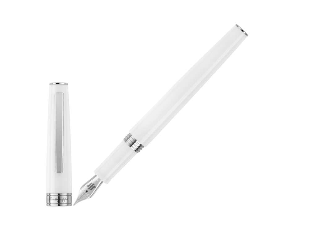 Montegrappa Armonia Frost Fountain Pen, Resin, White, ISA1R-AW