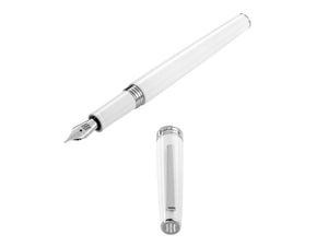 Montegrappa Armonia Frost Fountain Pen, Resin, White, ISA1R-AW