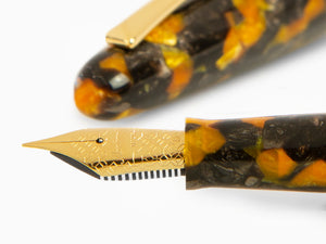 Montegrappa Venetia Havana Amber Fountain Pen, Amber, Steel, ISVEN_AO