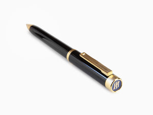 Montegrappa Zero Ballpoint pen, Black Resin, Yellow gold trims, ISZETBBY