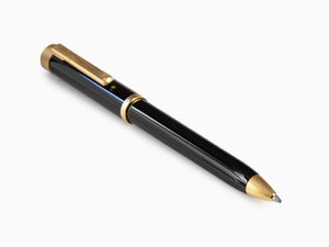 Montegrappa Zero Ballpoint pen, Black Resin, Yellow gold trims, ISZETBBY