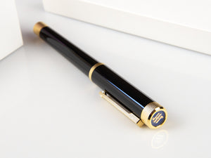 Montegrappa Zero Rollerball pen, Black Resin, Yellow gold trims, ISZETRBY