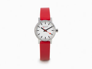 Mondaine SBB Evo2 Petite Quartz Watch, White, 26mm, Leather strap, MSE.26110.LC