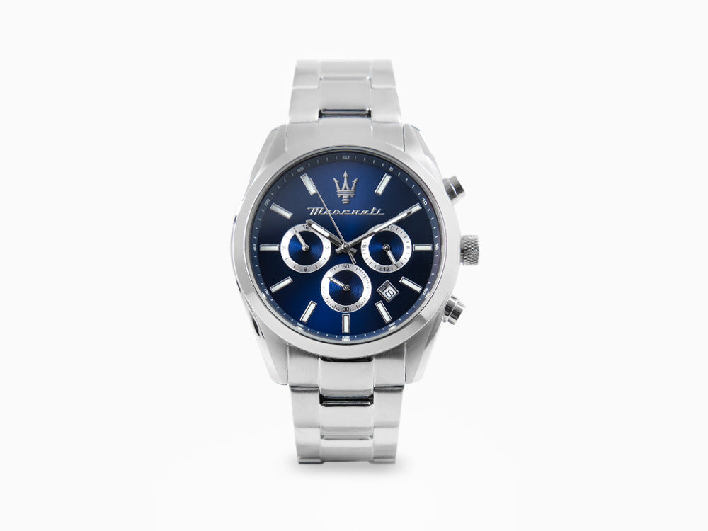 Maserati Attrazione Quartz Watch, Blue, 43 mm, Mineral crystal, R8853151005