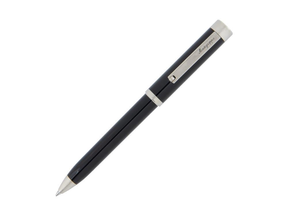 Montegrappa Zero Ballpoint pen, Black Resin, Palladium IP, ISZEIBIP