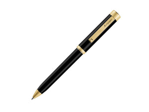 Montegrappa Zero Ballpoint pen, Black Resin, Yellow gold trims, ISZETBBY