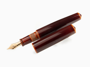 Nakaya Cigar Toki-Tamenuri Fountain Pen, Piccolo, Ebonite