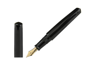 Nakaya Cigar Kuro-Roiro Piccolo Fountain Pen, Black, Urushi lacquer