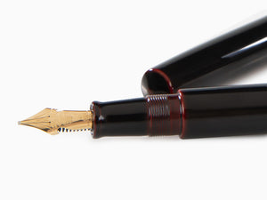 Nakaya Cigar Fountain Pen Piccolo, Kuro-Tamenuri, Ebonite, Music