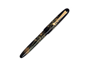 Namiki Yukari Bamboo Fountain Pen, Urushi lacquer, Gold trim, FN-20M-TA