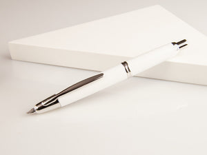 Pilot Capless Retractable Fountain Pen White, Chrome