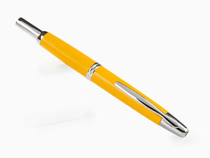 Pilot Retractable Fountain Pen Yellow Capless, Lacquer, Chrome