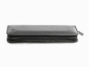 Pelikan 2 Pen Case, Nappa Leather, Black, Zip, 958017